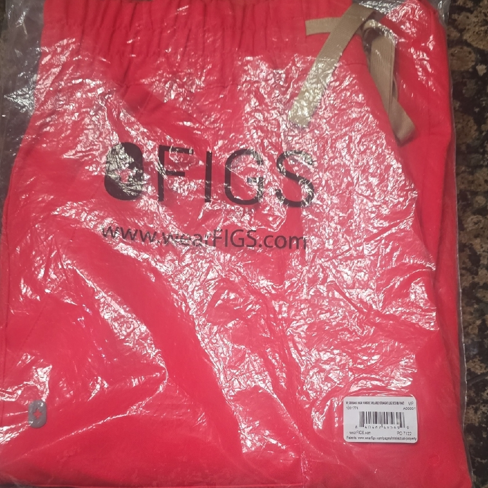 Figs Red Scrub Pants Gilliana sz mp